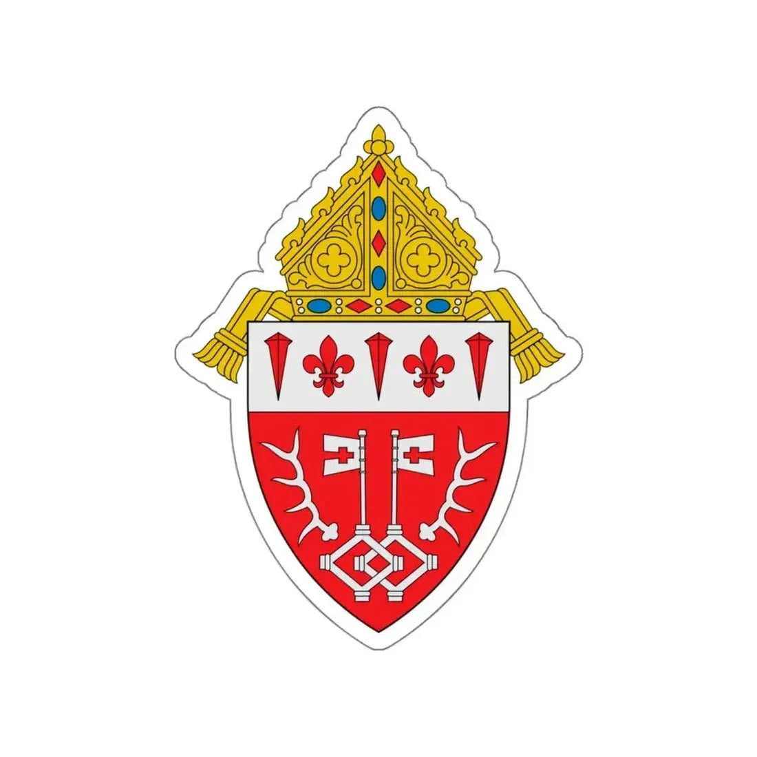 Diocese of Marquette - STICKER Vinyl Die-Cut Decal White Die-Cut 6 Inch - The Sticker Space