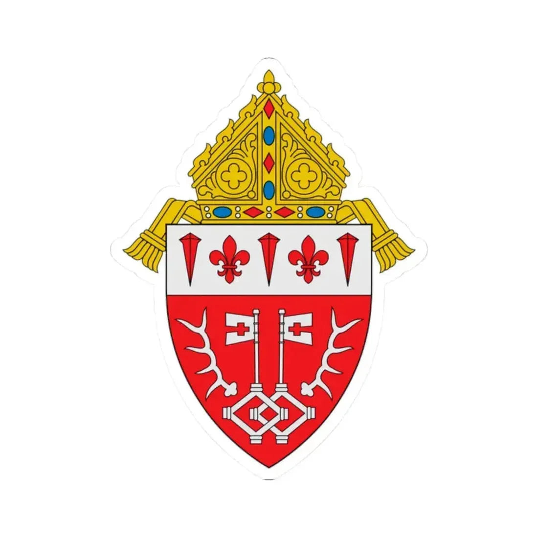 Diocese of Marquette - STICKER Vinyl Kiss-Cut Decal 2 Inch White - The Sticker Space