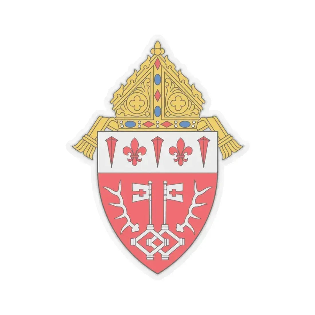 Diocese of Marquette - STICKER Vinyl Kiss-Cut Decal 3 Inch Transparent - The Sticker Space