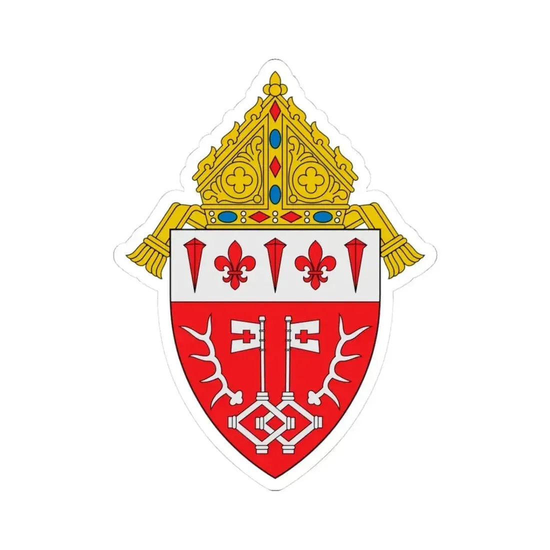 Diocese of Marquette - STICKER Vinyl Kiss-Cut Decal 3 Inch White - The Sticker Space