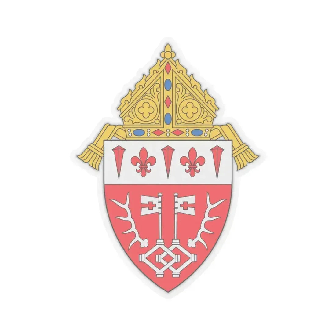 Diocese of Marquette - STICKER Vinyl Kiss-Cut Decal 4 Inch Transparent - The Sticker Space