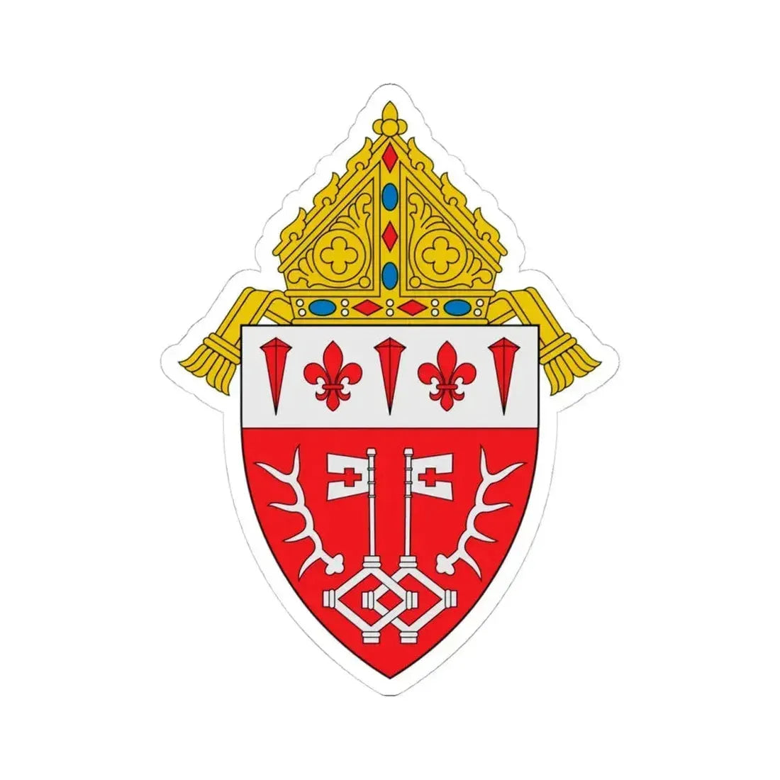 Diocese of Marquette - STICKER Vinyl Kiss-Cut Decal 4 Inch White - The Sticker Space