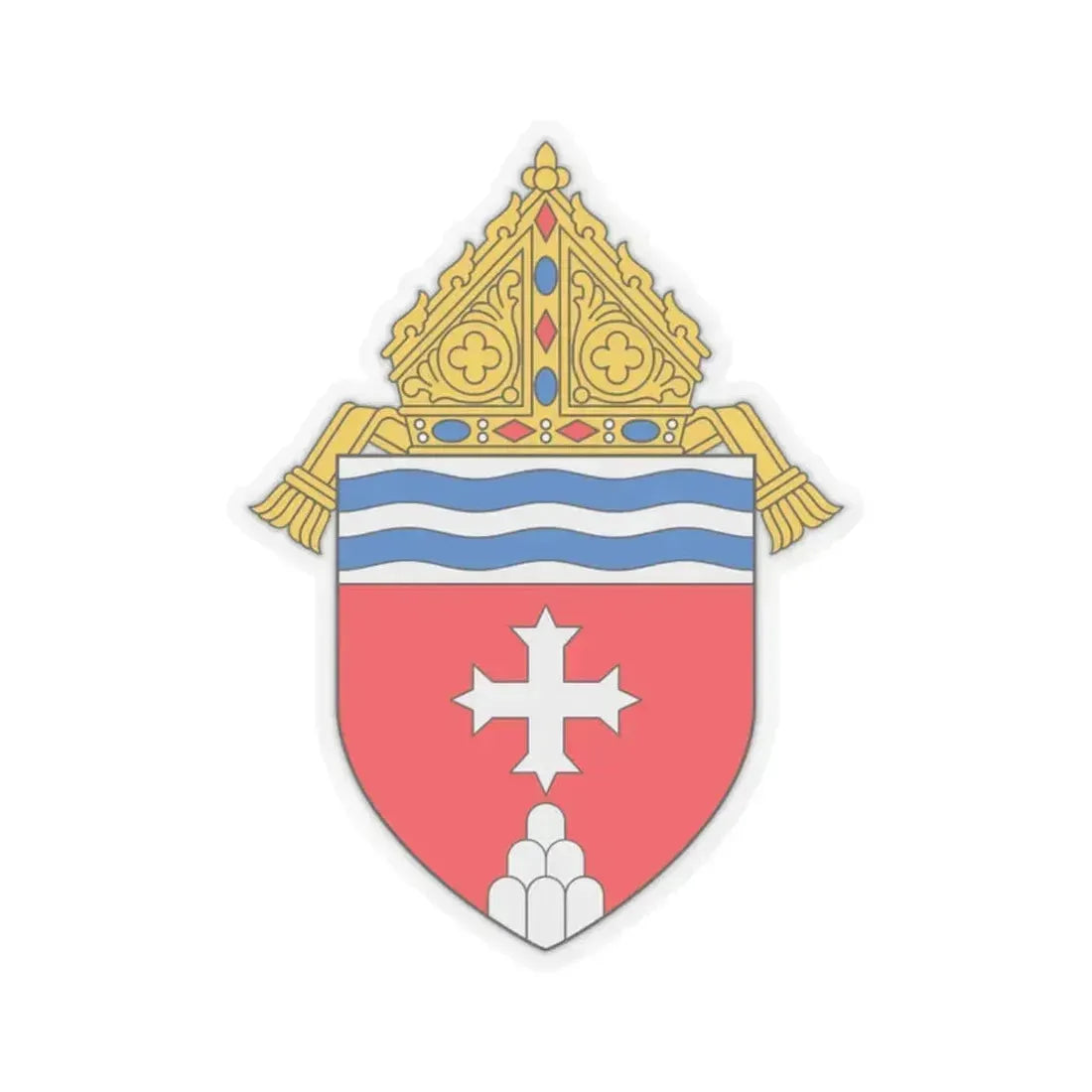 Diocese of Memphis - STICKER Vinyl Kiss-Cut Decal 2 Inch Transparent - The Sticker Space