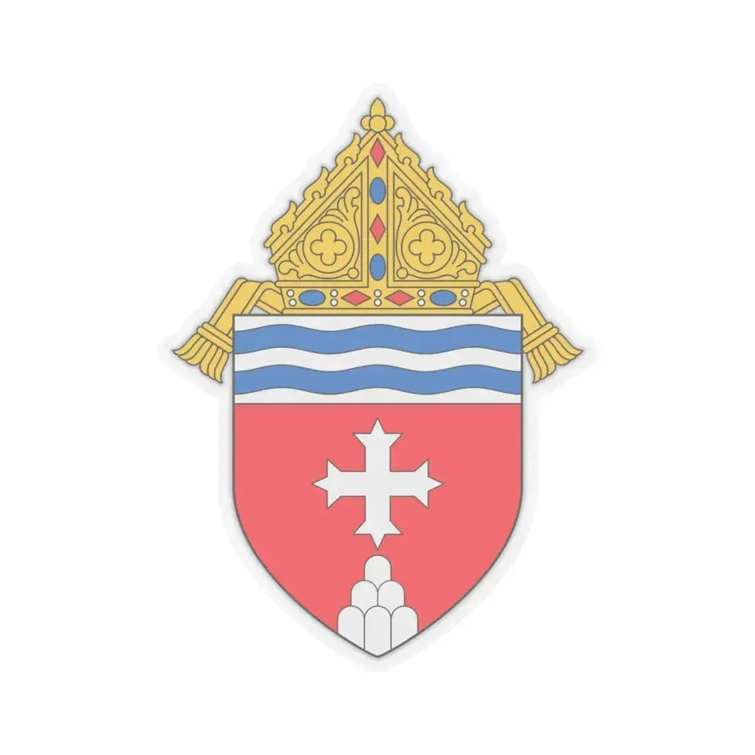 Diocese of Memphis - STICKER Vinyl Kiss-Cut Decal 4 Inch Transparent - The Sticker Space