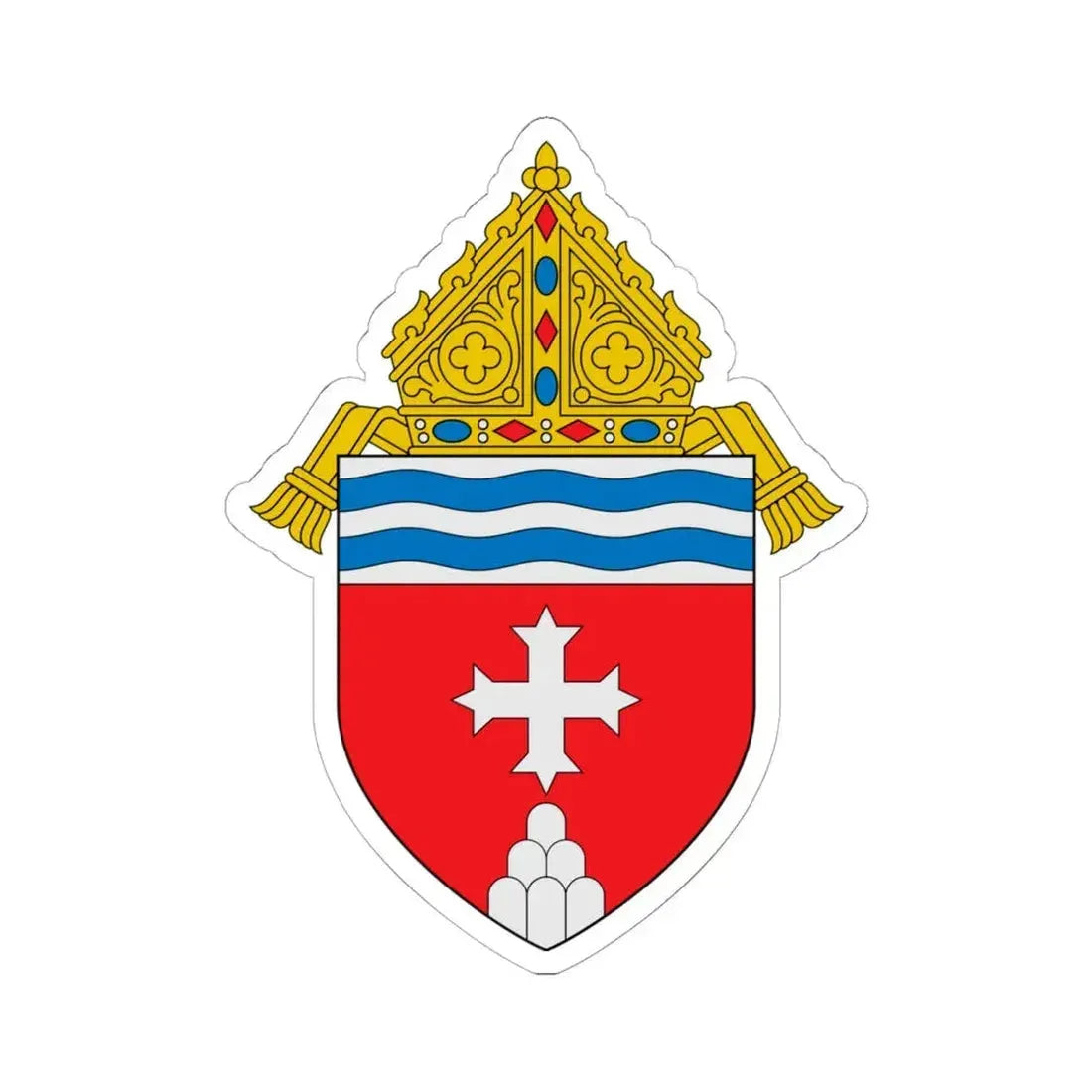 Diocese of Memphis - STICKER Vinyl Kiss-Cut Decal 6 Inch White - The Sticker Space