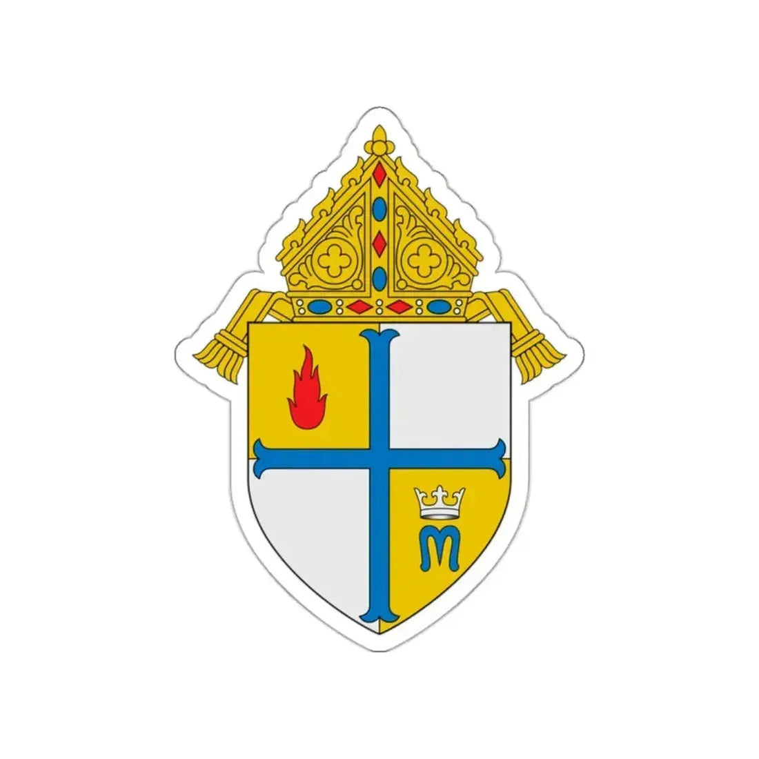 Diocese of Metuchen - STICKER Vinyl Die-Cut Decal White Die-Cut 2 Inch - The Sticker Space