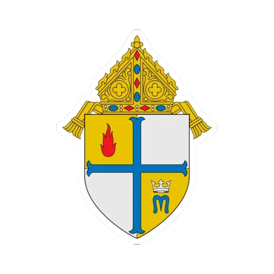 Diocese of Metuchen - STICKER Vinyl Kiss-Cut Decal 2 Inch White - The Sticker Space
