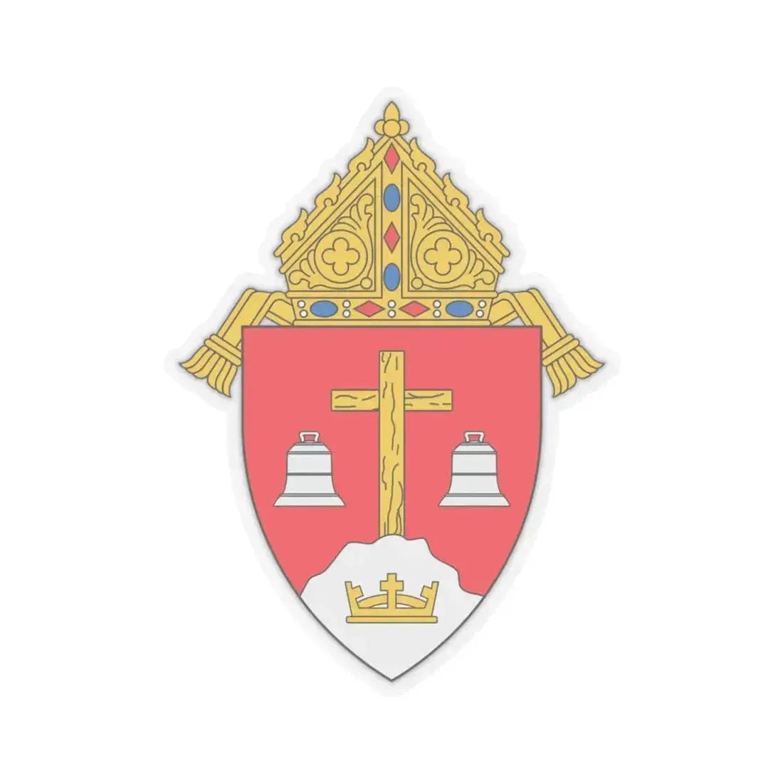 Diocese of Monterey in California - STICKER Vinyl Kiss-Cut Decal 3 Inch Transparent - The Sticker Space