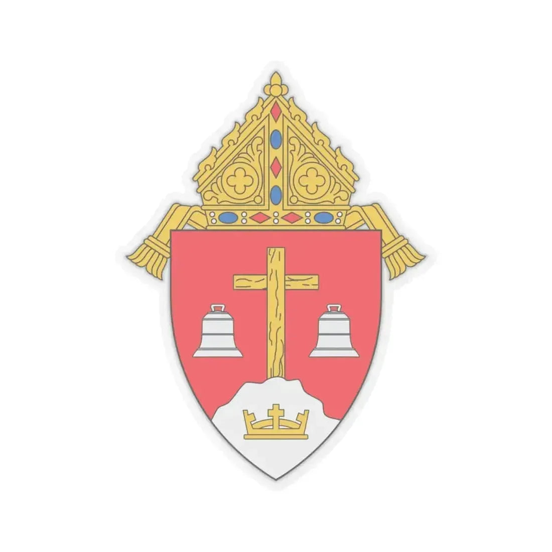 Diocese of Monterey in California - STICKER Vinyl Kiss-Cut Decal 4 Inch Transparent - The Sticker Space