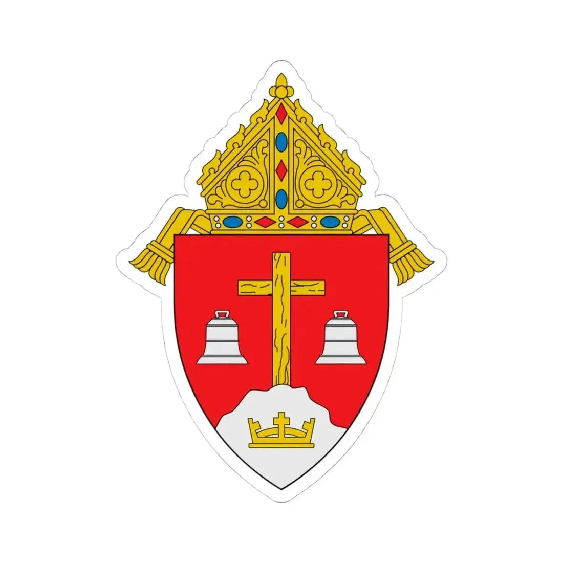 Diocese of Monterey in California - STICKER Vinyl Kiss-Cut Decal 4 Inch White - The Sticker Space