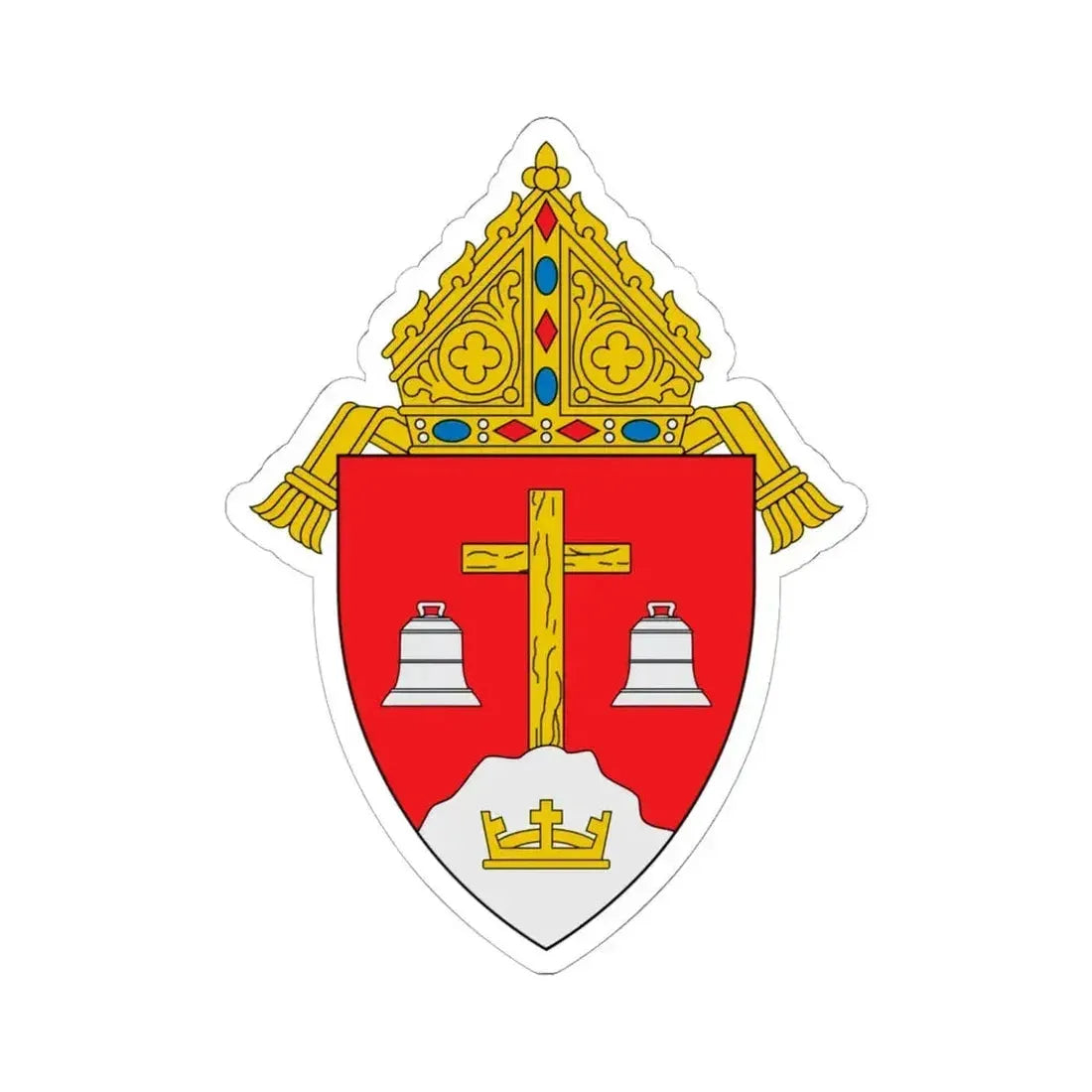 Diocese of Monterey in California - STICKER Vinyl Kiss-Cut Decal 6 Inch White - The Sticker Space
