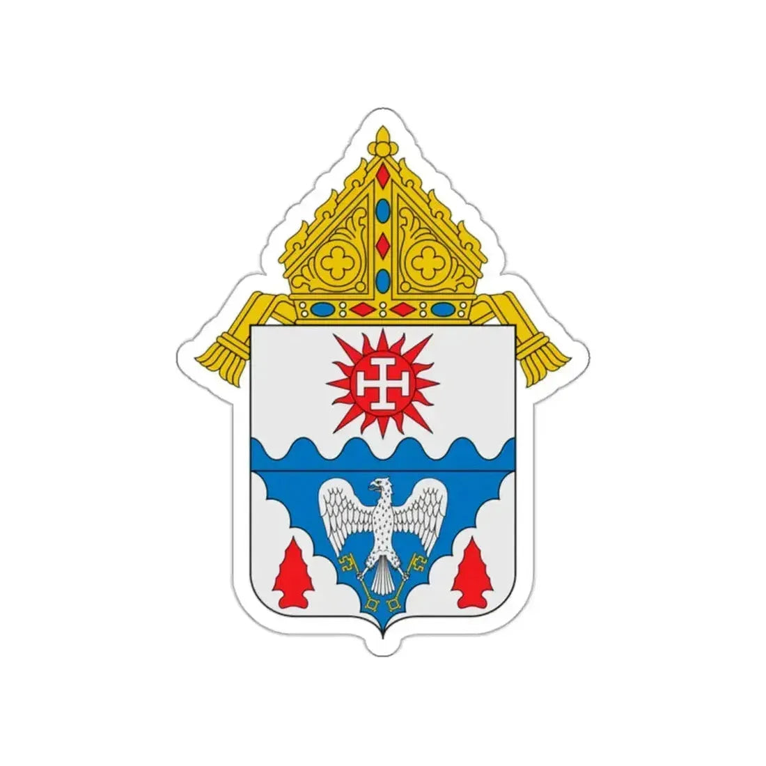 Diocese of Natchez Jackson - STICKER Vinyl Die-Cut Decal White Die-Cut 2 Inch - The Sticker Space