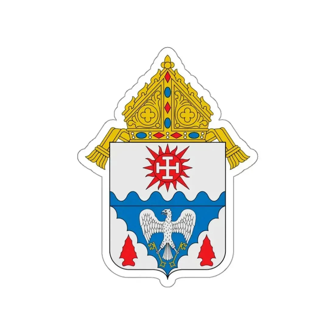 Diocese of Natchez Jackson - STICKER Vinyl Die-Cut Decal White Die-Cut 3 Inch - The Sticker Space