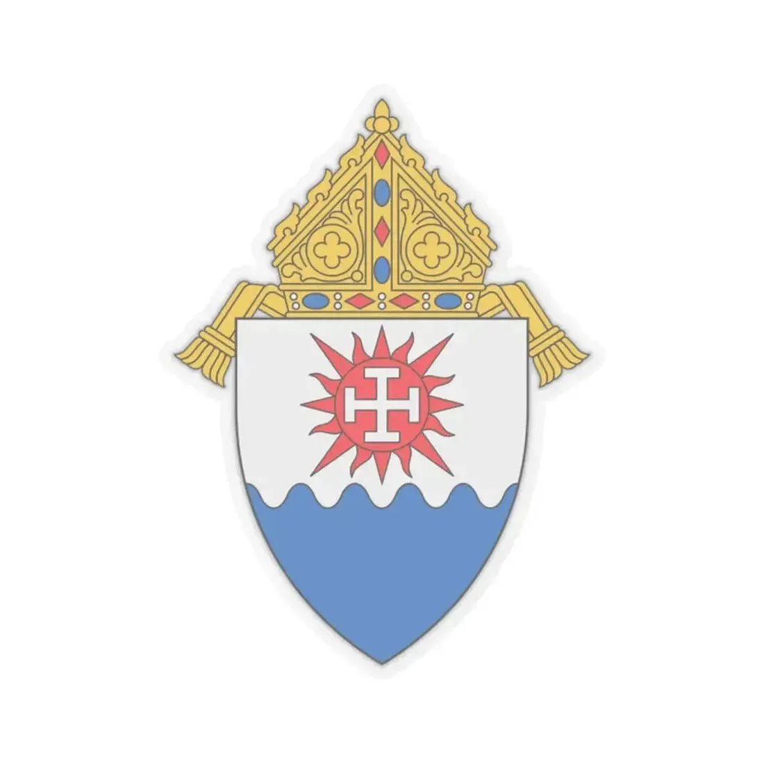 Diocese of Natchez - STICKER Vinyl Kiss-Cut Decal 2 Inch Transparent - The Sticker Space