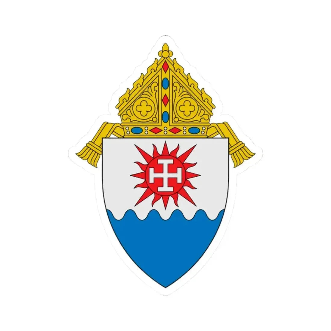 Diocese of Natchez - STICKER Vinyl Kiss-Cut Decal 2 Inch White - The Sticker Space