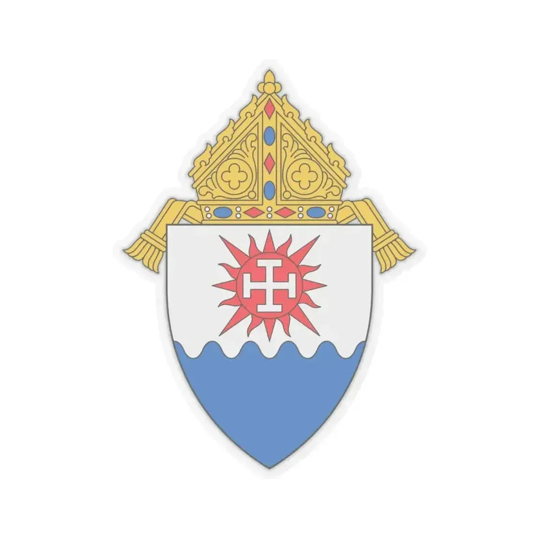 Diocese of Natchez - STICKER Vinyl Kiss-Cut Decal 4 Inch Transparent - The Sticker Space