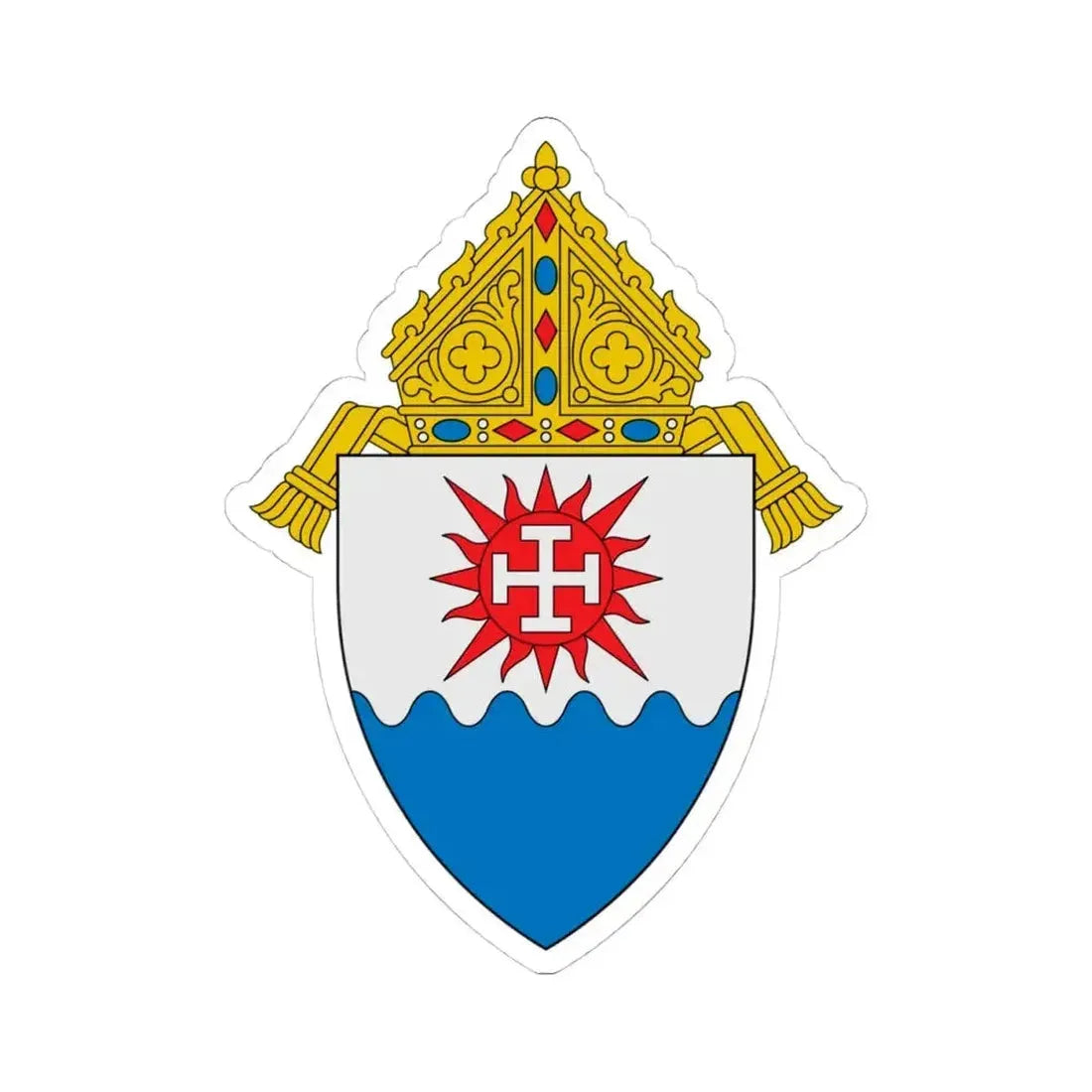 Diocese of Natchez - STICKER Vinyl Kiss-Cut Decal 4 Inch White - The Sticker Space