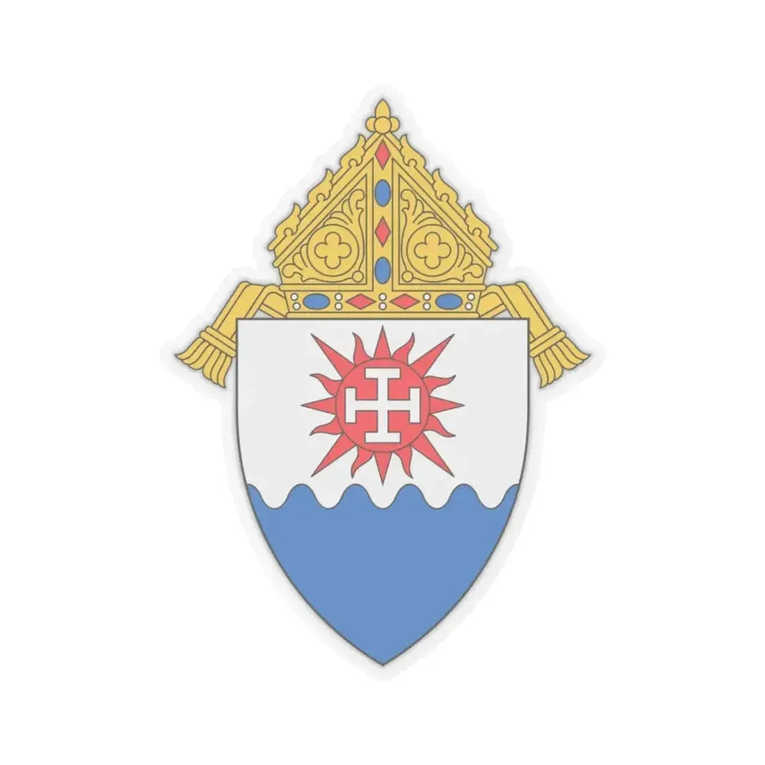 Diocese of Natchez - STICKER Vinyl Kiss-Cut Decal 6 Inch Transparent - The Sticker Space