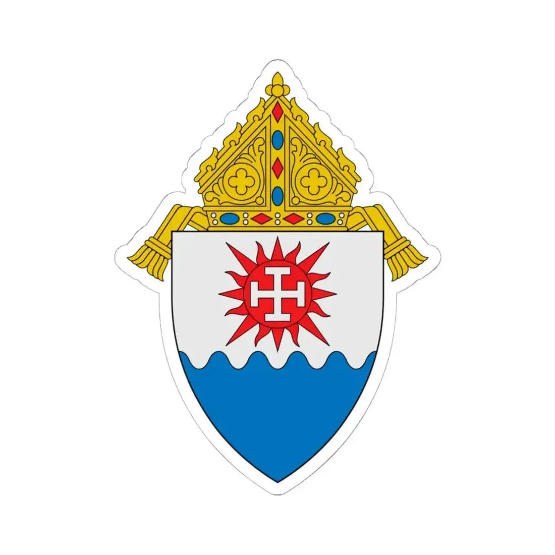 Diocese of Natchez - STICKER Vinyl Kiss-Cut Decal 6 Inch White - The Sticker Space