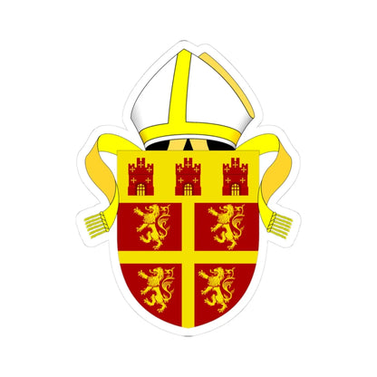 Diocese of Newcastle arms (England) (Coat of Arms) STICKER Vinyl Kiss-Cut Decal 3 Inch White - The Sticker Space