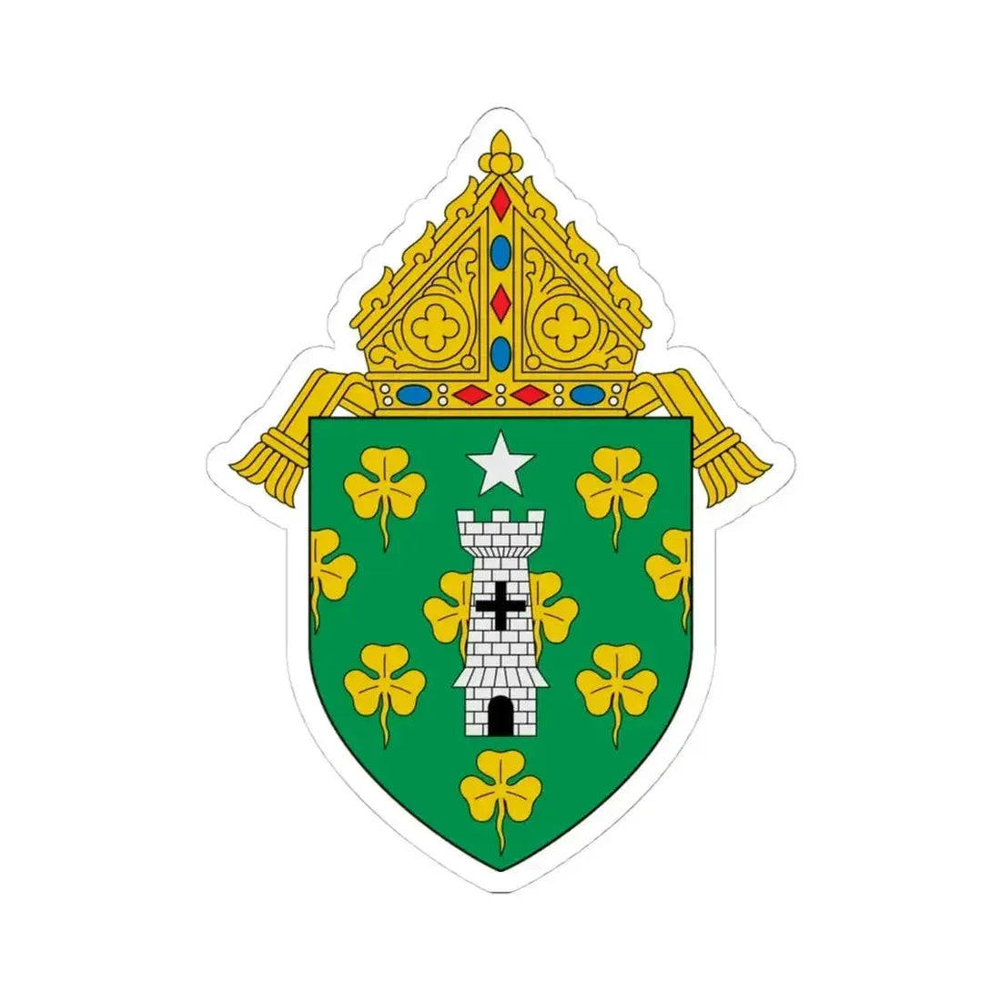 Diocese of Norwich - STICKER Vinyl Kiss-Cut Decal 4 Inch White - The Sticker Space