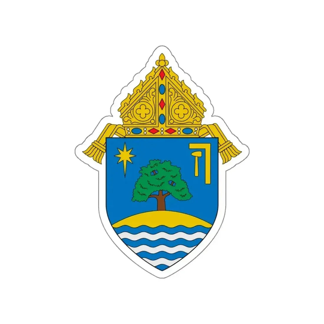 Diocese of Oakland - STICKER Vinyl Die-Cut Decal White Die-Cut 6 Inch - The Sticker Space