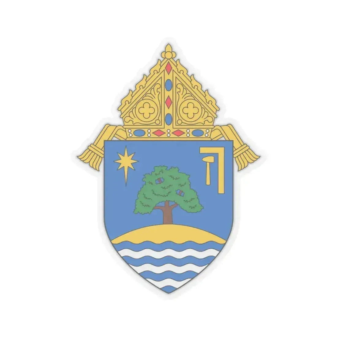 Diocese of Oakland - STICKER Vinyl Kiss-Cut Decal 4 Inch Transparent - The Sticker Space