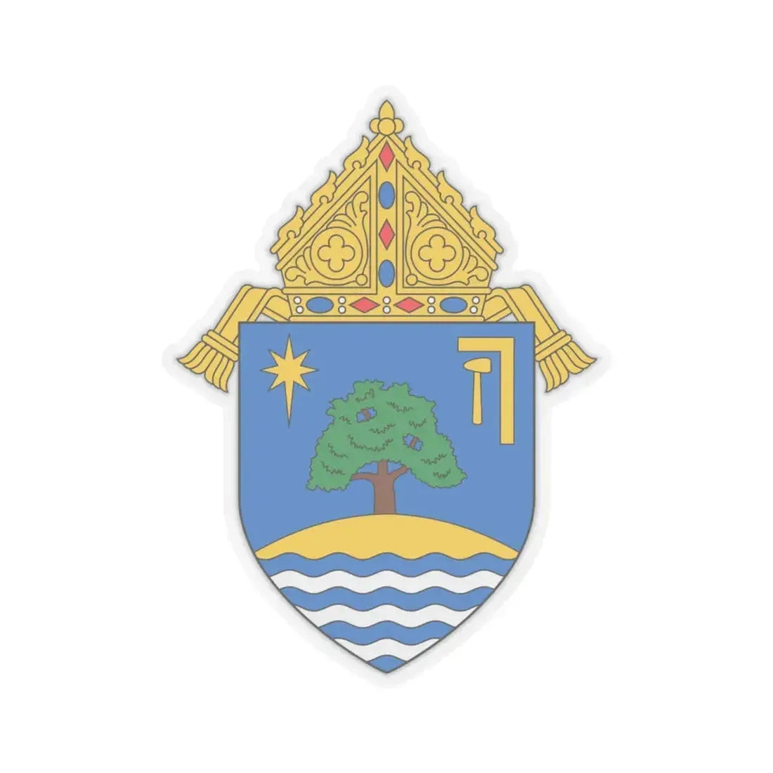 Diocese of Oakland - STICKER Vinyl Kiss-Cut Decal 6 Inch Transparent - The Sticker Space