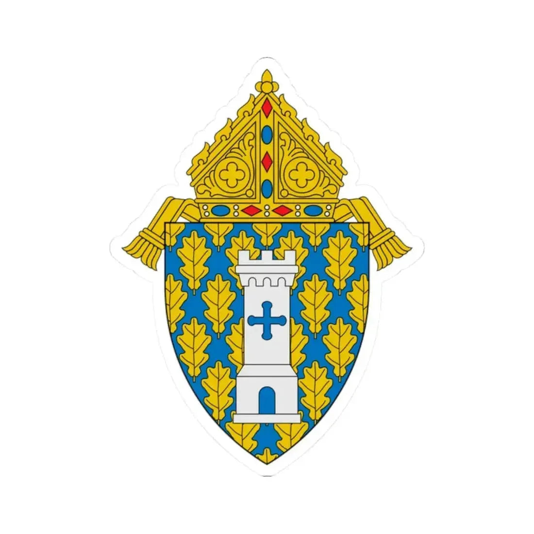 Diocese of Ogdensburg - STICKER Vinyl Kiss-Cut Decal 2 Inch White - The Sticker Space