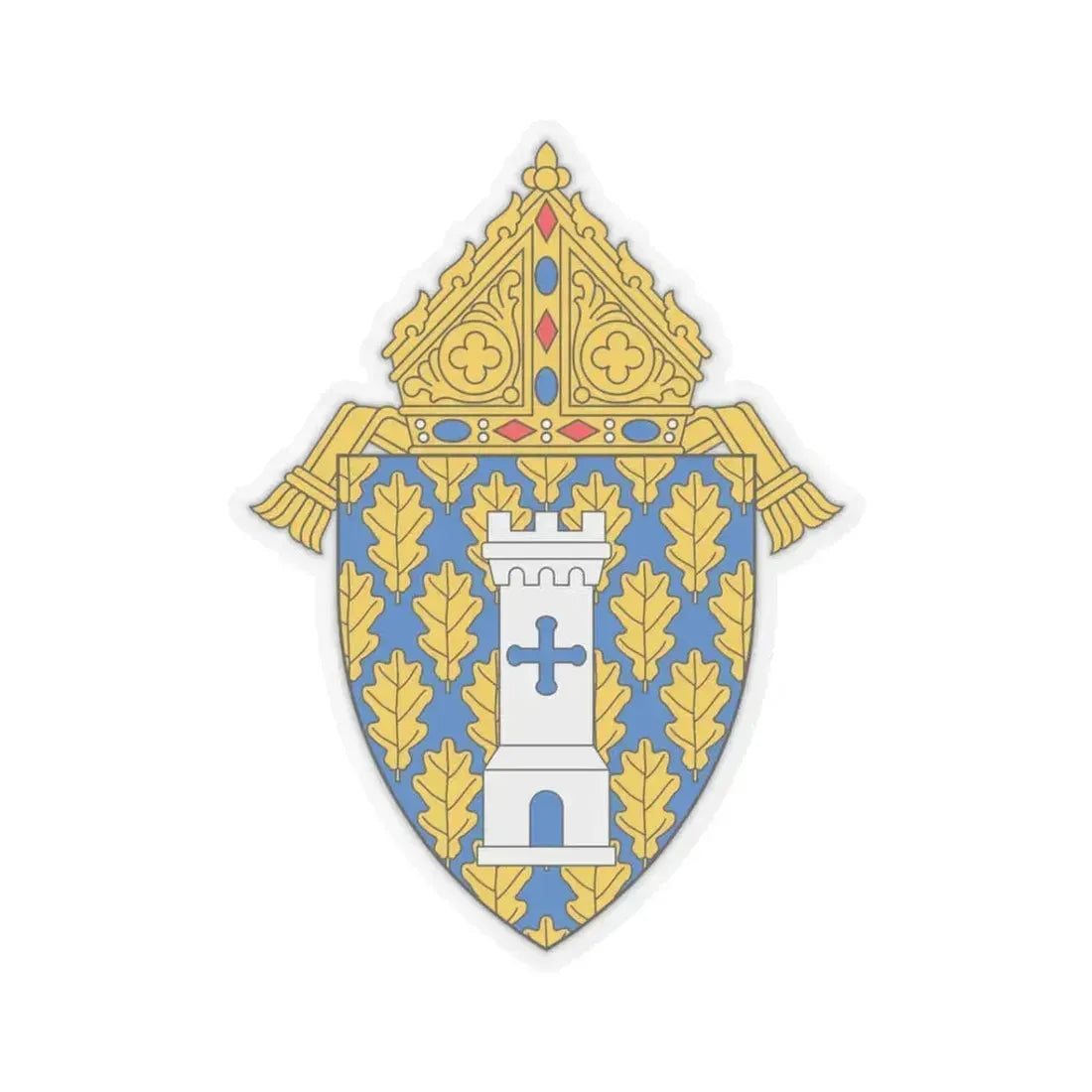 Diocese of Ogdensburg - STICKER Vinyl Kiss-Cut Decal 3 Inch Transparent - The Sticker Space