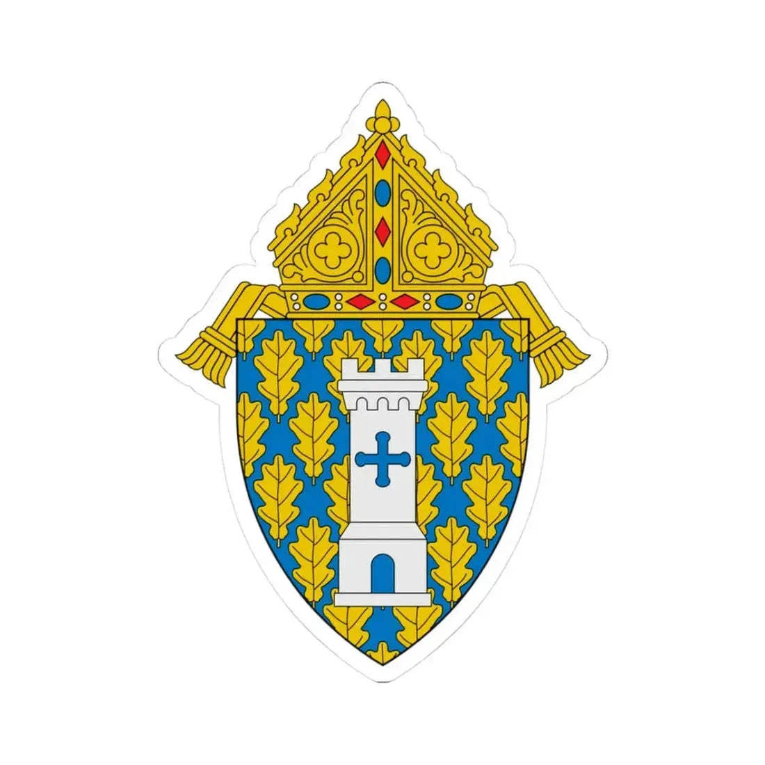 Diocese of Ogdensburg - STICKER Vinyl Kiss-Cut Decal 3 Inch White - The Sticker Space