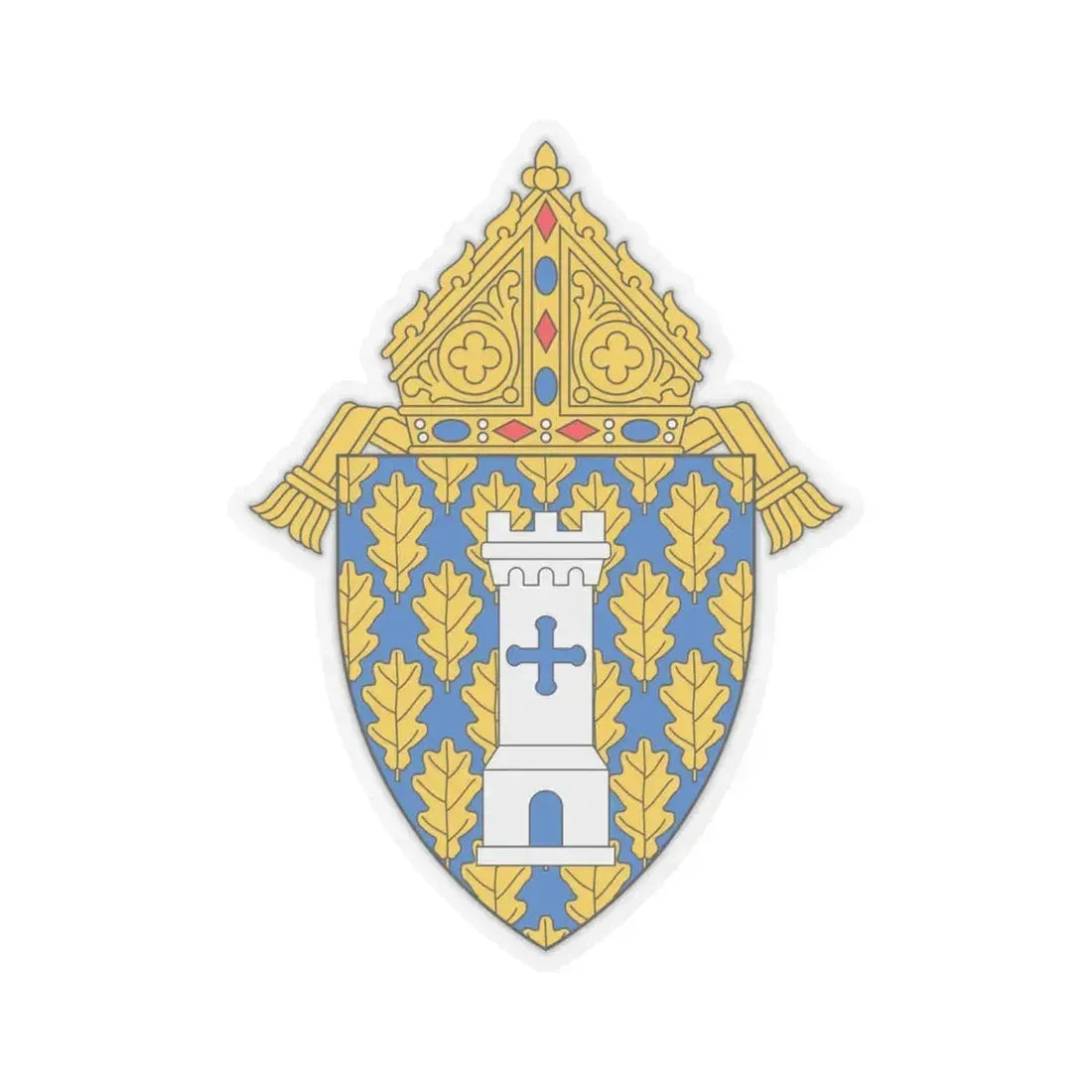 Diocese of Ogdensburg - STICKER Vinyl Kiss-Cut Decal 4 Inch Transparent - The Sticker Space