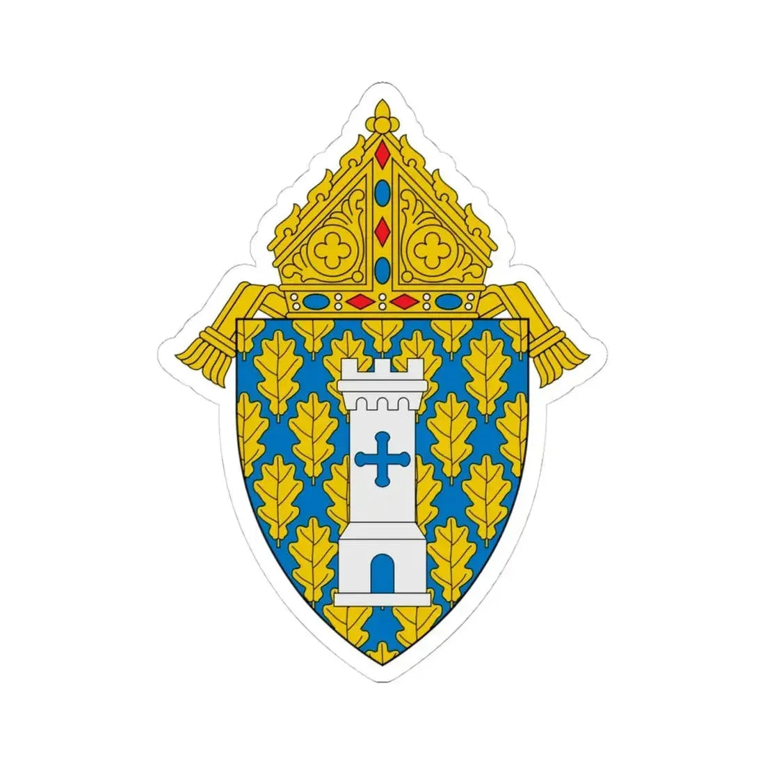 Diocese of Ogdensburg - STICKER Vinyl Kiss-Cut Decal 4 Inch White - The Sticker Space