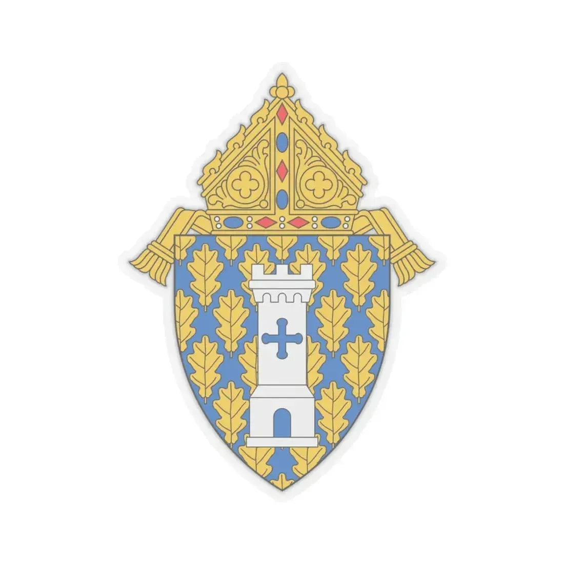 Diocese of Ogdensburg - STICKER Vinyl Kiss-Cut Decal 6 Inch Transparent - The Sticker Space