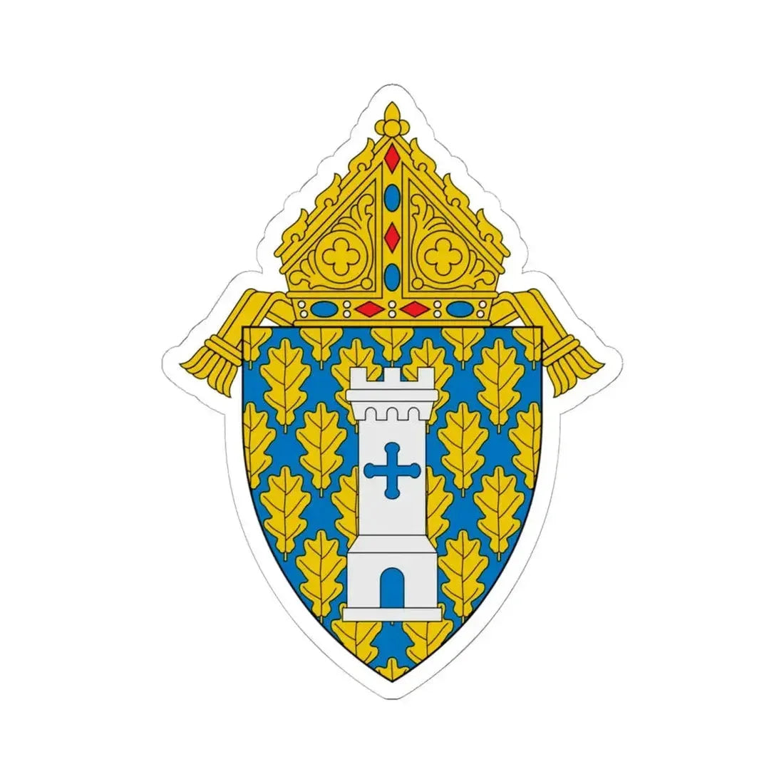 Diocese of Ogdensburg - STICKER Vinyl Kiss-Cut Decal 6 Inch White - The Sticker Space
