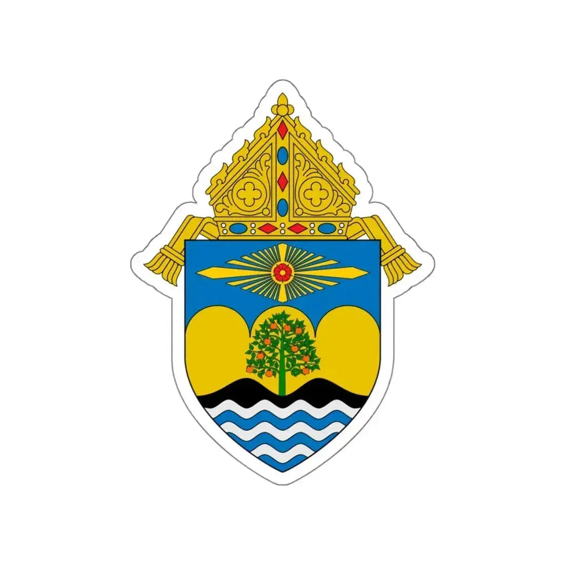 Diocese of Orange - STICKER Vinyl Die-Cut Decal White Die-Cut 6 Inch - The Sticker Space