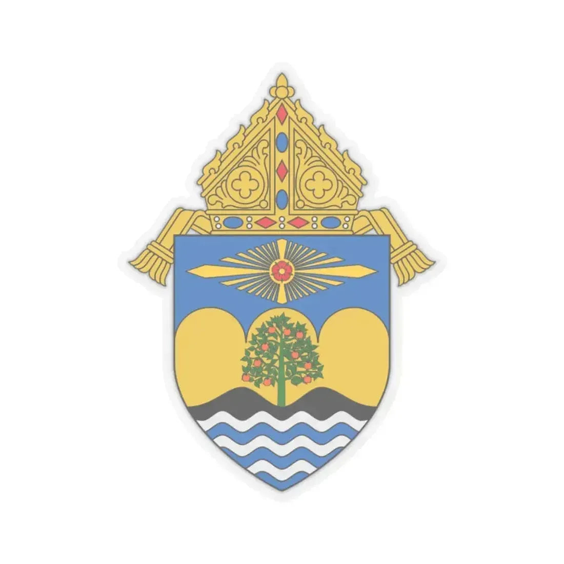 Diocese of Orange - STICKER Vinyl Kiss-Cut Decal 2 Inch Transparent - The Sticker Space