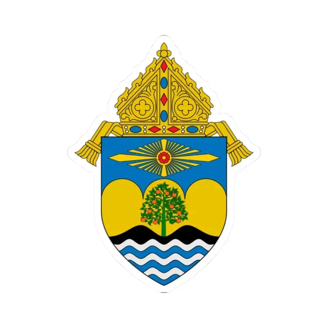 Diocese of Orange - STICKER Vinyl Kiss-Cut Decal 2 Inch White - The Sticker Space