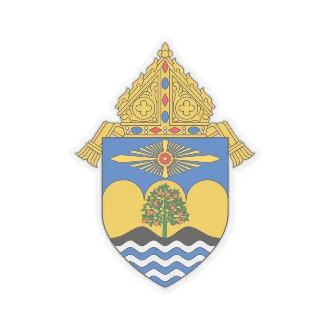 Diocese of Orange - STICKER Vinyl Kiss-Cut Decal 3 Inch Transparent - The Sticker Space