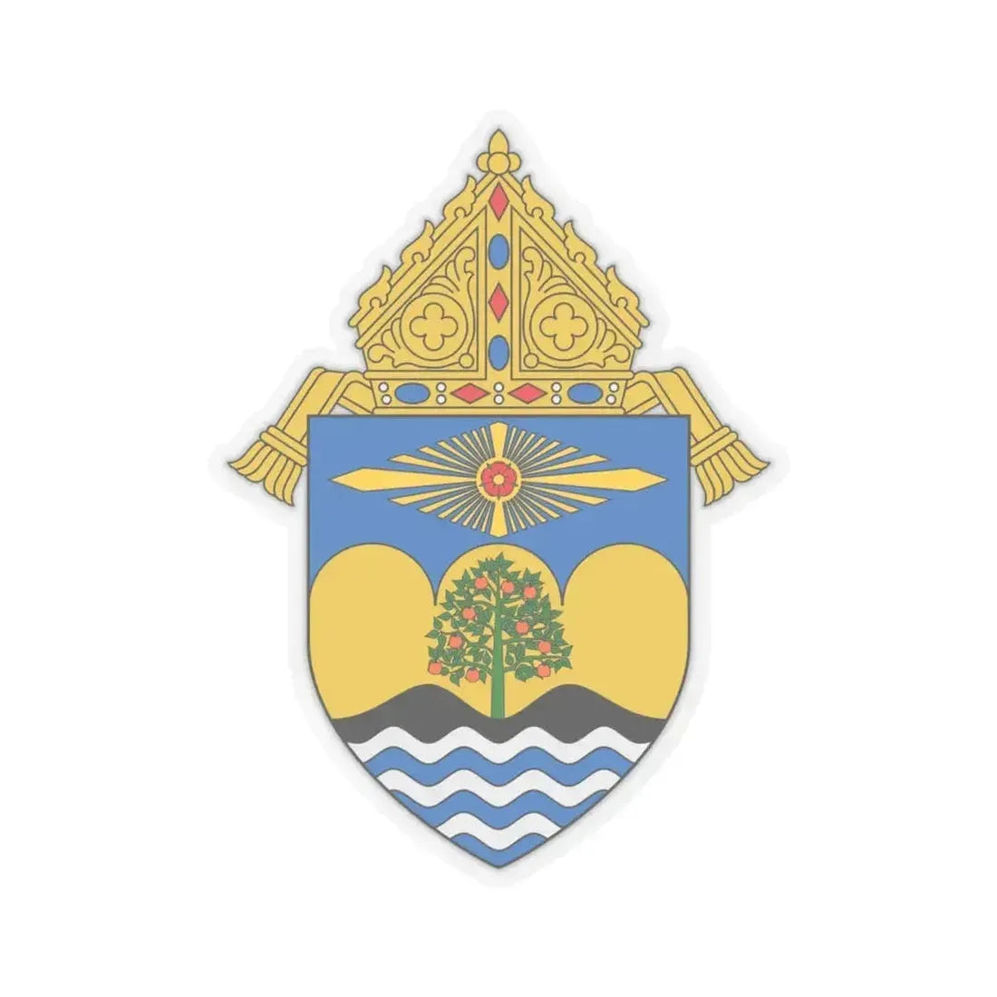 Diocese of Orange - STICKER Vinyl Kiss-Cut Decal 4 Inch Transparent - The Sticker Space