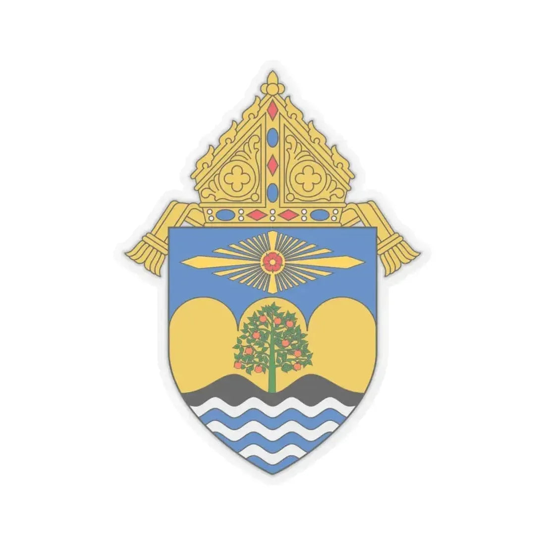 Diocese of Orange - STICKER Vinyl Kiss-Cut Decal 6 Inch Transparent - The Sticker Space