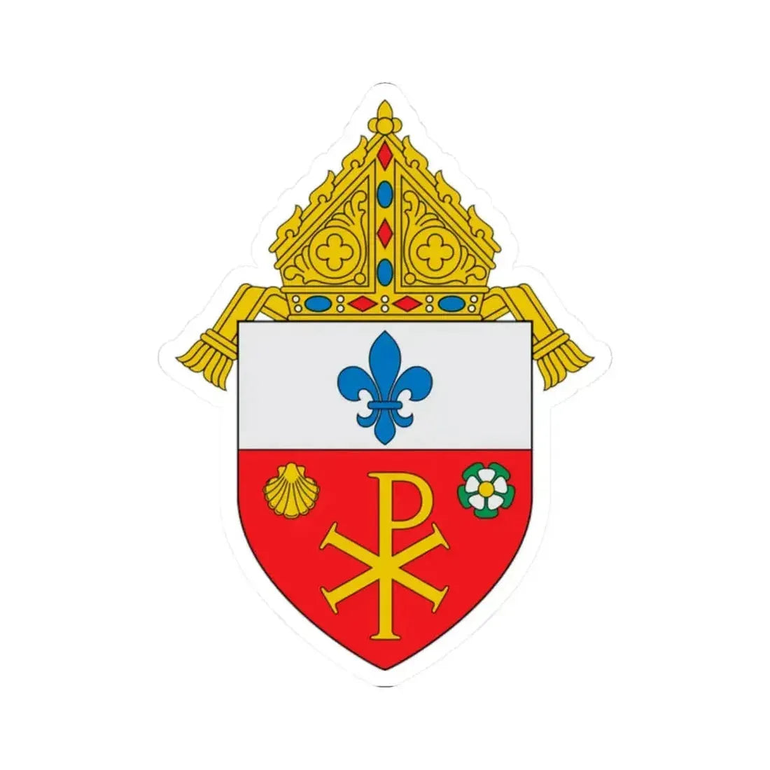 Diocese of Orlando - STICKER Vinyl Kiss-Cut Decal 2 Inch White - The Sticker Space