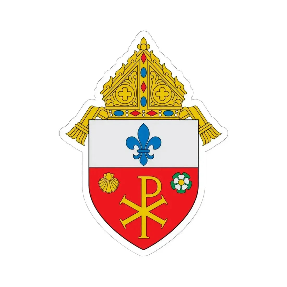 Diocese of Orlando - STICKER Vinyl Kiss-Cut Decal 6 Inch White - The Sticker Space