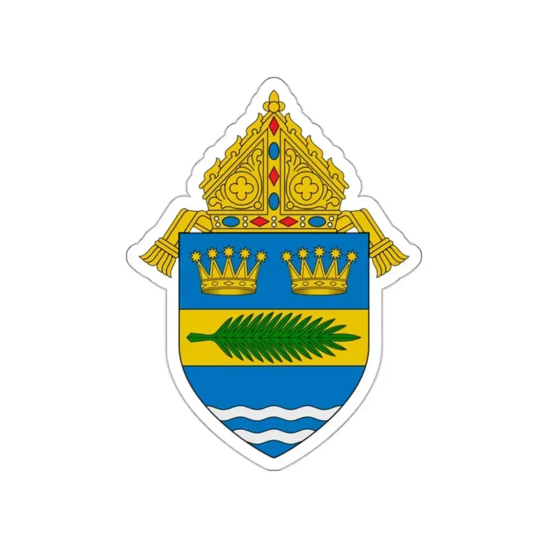 Diocese of Palm Beach - STICKER Vinyl Die-Cut Decal White Die-Cut 2 Inch - The Sticker Space