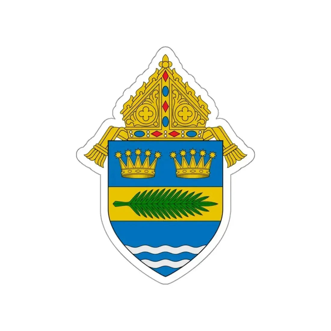 Diocese of Palm Beach - STICKER Vinyl Die-Cut Decal White Die-Cut 3 Inch - The Sticker Space