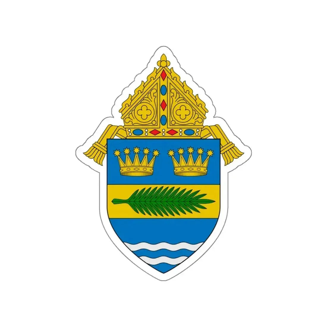 Diocese of Palm Beach - STICKER Vinyl Die-Cut Decal White Die-Cut 5 Inch - The Sticker Space