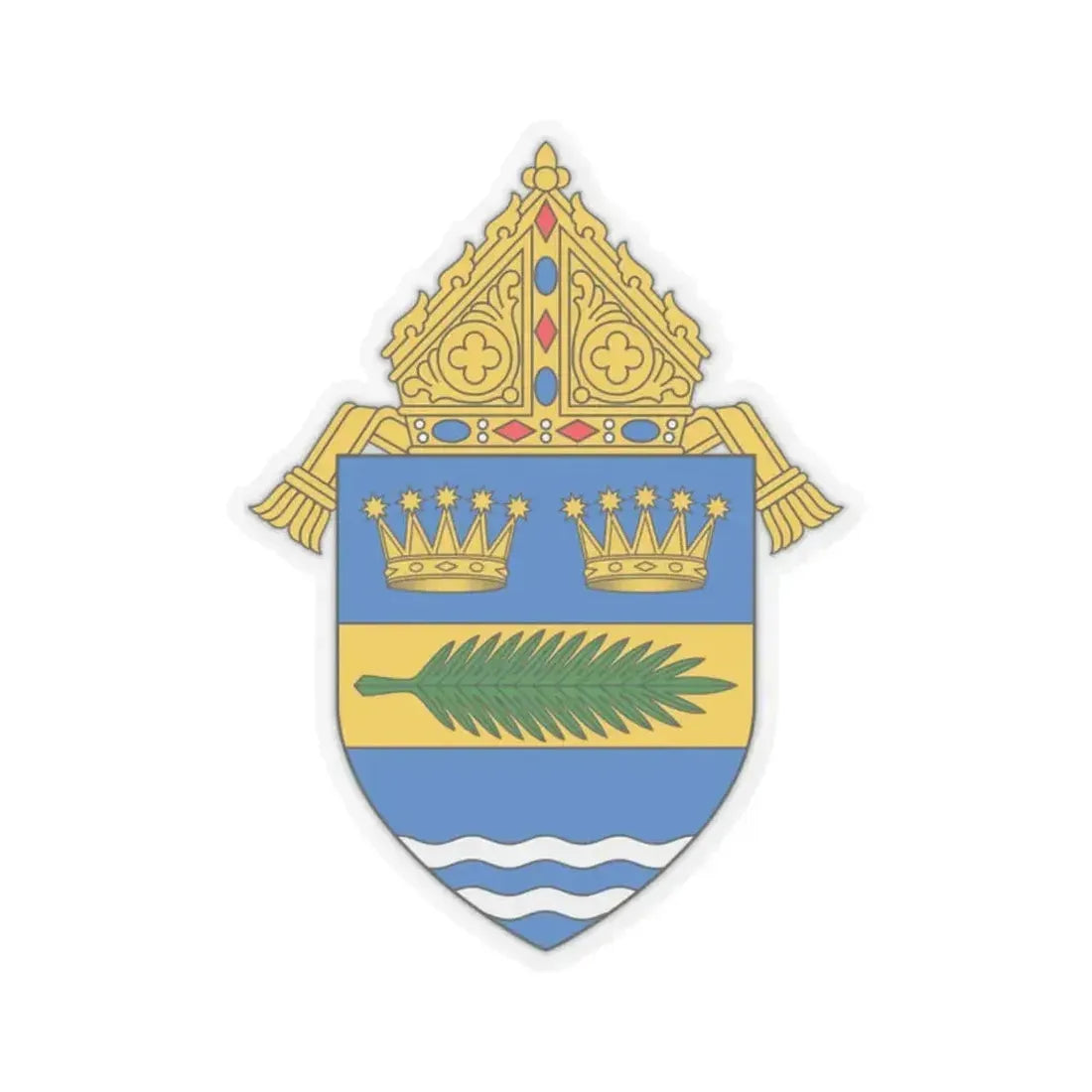 Diocese of Palm Beach - STICKER Vinyl Kiss-Cut Decal 2 Inch Transparent - The Sticker Space