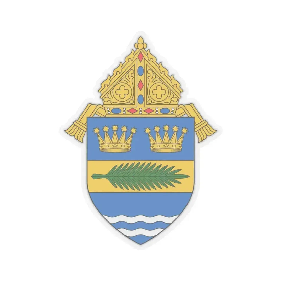Diocese of Palm Beach - STICKER Vinyl Kiss-Cut Decal 3 Inch Transparent - The Sticker Space