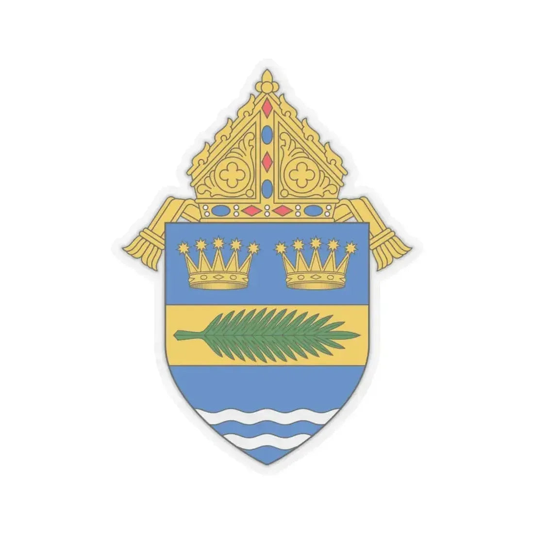 Diocese of Palm Beach - STICKER Vinyl Kiss-Cut Decal 6 Inch Transparent - The Sticker Space