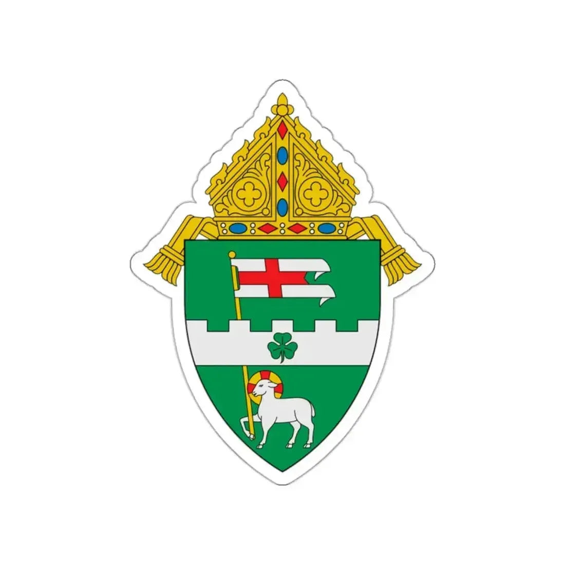 Diocese of Paterson - STICKER Vinyl Die-Cut Decal White Die-Cut 2 Inch - The Sticker Space